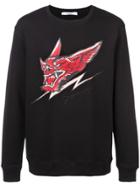 Givenchy Monster Head Embroidered Sweater - Black