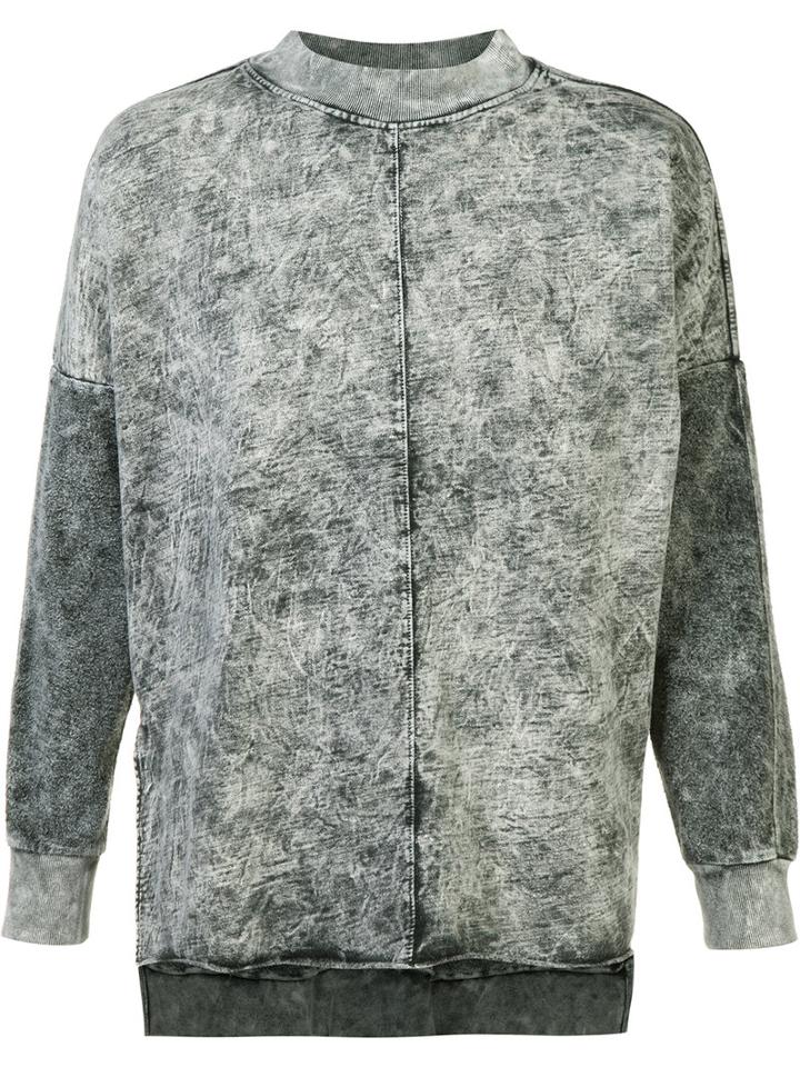 Daniel Patrick - Acid Wash Sweatshirt - Men - Cotton - M, Grey, Cotton