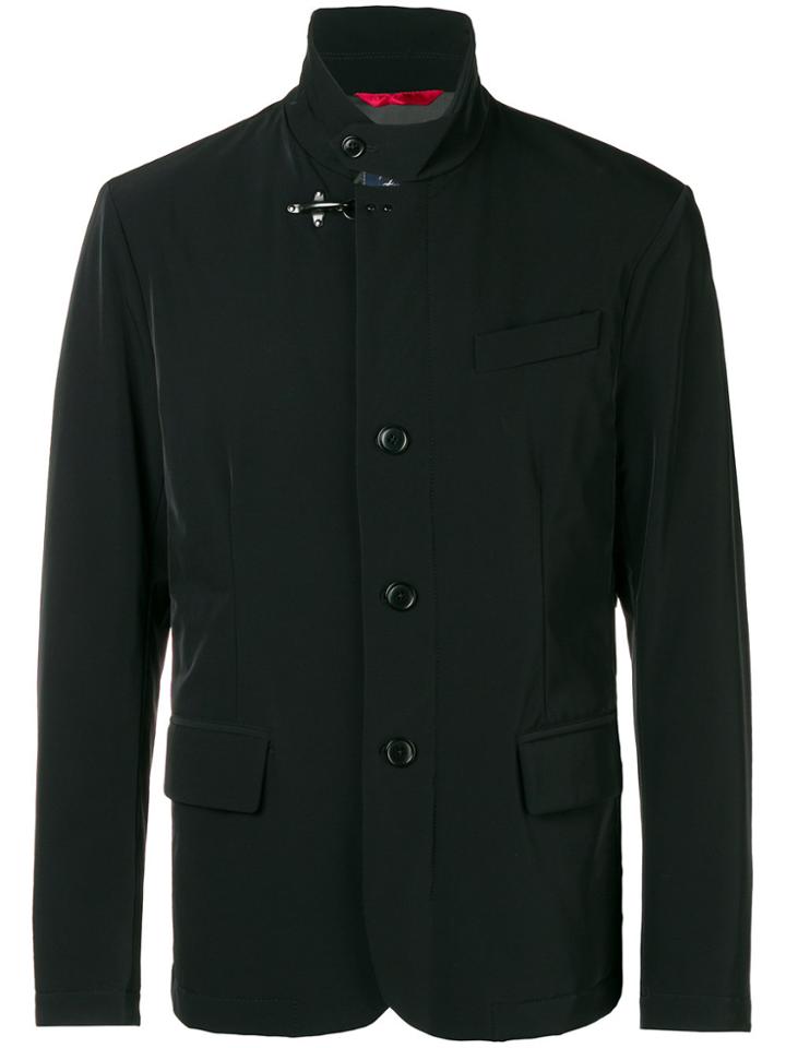 Fay Buttoned Collar Jacket - Black