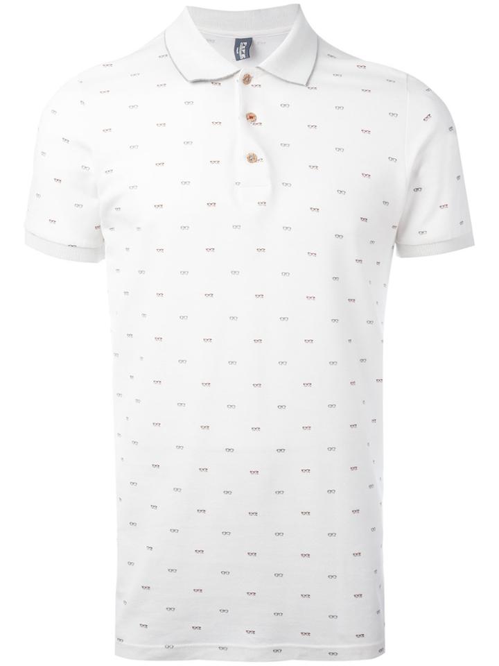 Fefè Sunglasses Print Polo Shirt - White