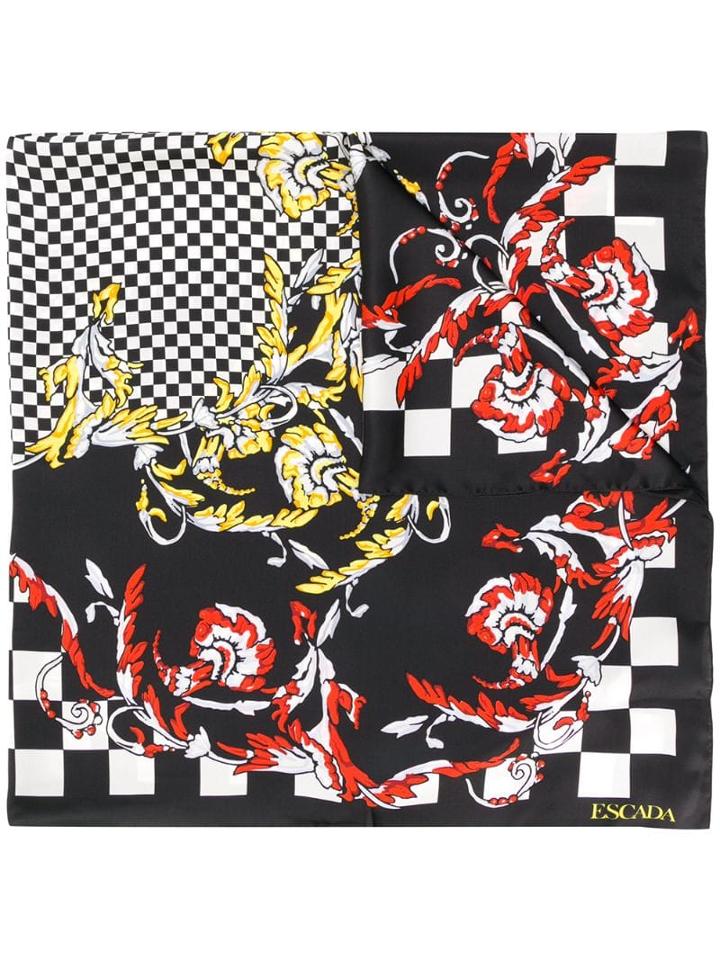 Escada Sport Mix Print Scarf - Black