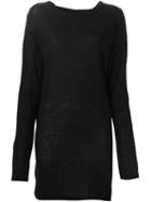 Ann Demeulemeester Long Sweater, Women's, Size: 36, Black, Lyocell/wool