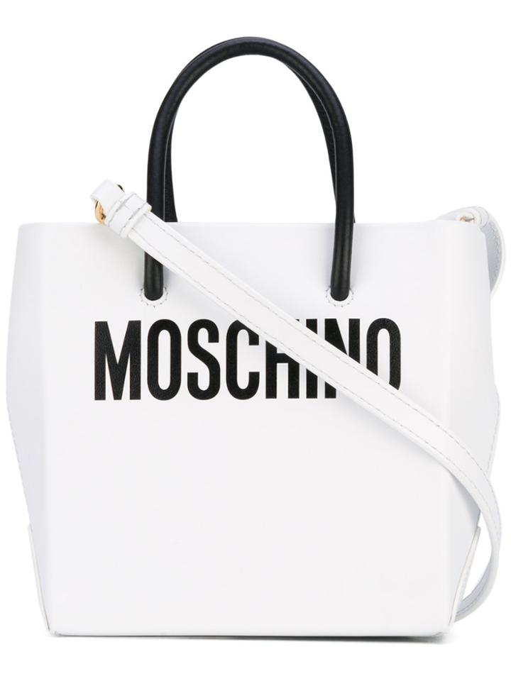 Moschino Cross-body Mini Shopper Bag - White
