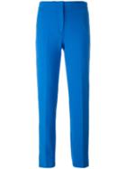 Victoria Victoria Beckham Ankle-length Trousers, Women's, Size: 8, Blue, Polyester/virgin Wool/spandex/elastane/silk