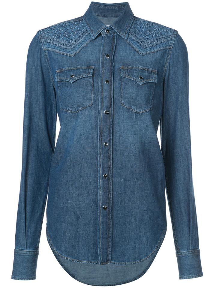 Saint Laurent Denim Western Shirt - Blue