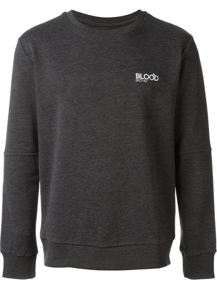 Blood Brother Embroidered Logo Sweatshirt