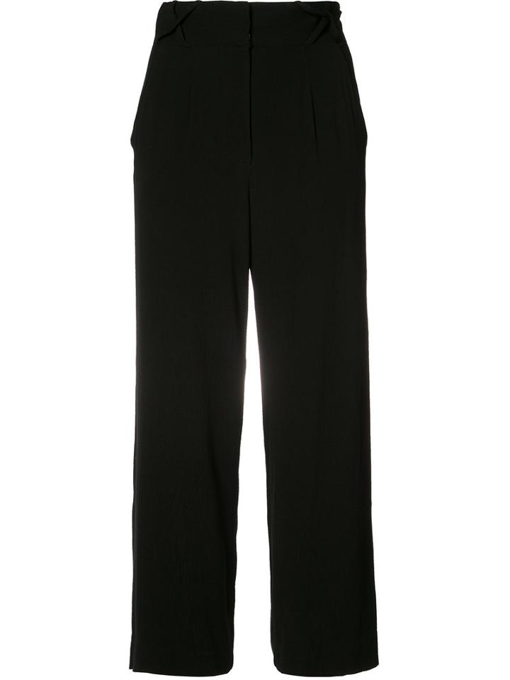 Nicole Miller - Cropped Trousers - Women - Spandex/elastane/rayon/viscose - 8, Women's, Black, Spandex/elastane/rayon/viscose
