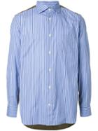 Junya Watanabe Man Stripe Utility Shirt - Blue