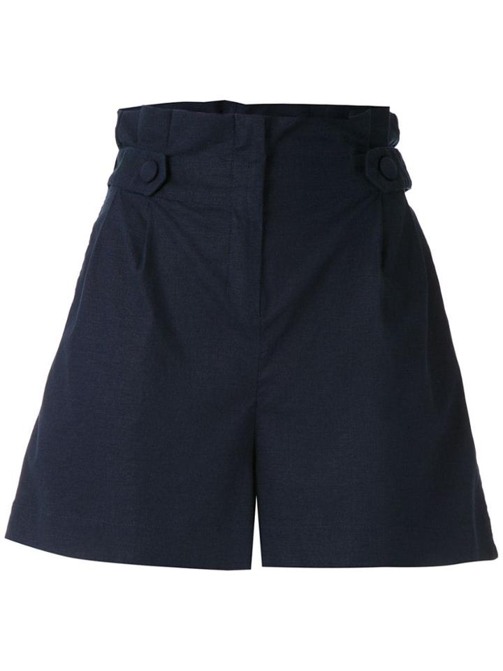 Patbo Paper Bag Waist Shorts - Blue
