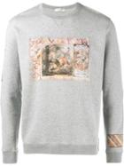 Valentino Lion Print Sweatshirt, Men's, Size: Xl, Grey, Cotton/polyamide