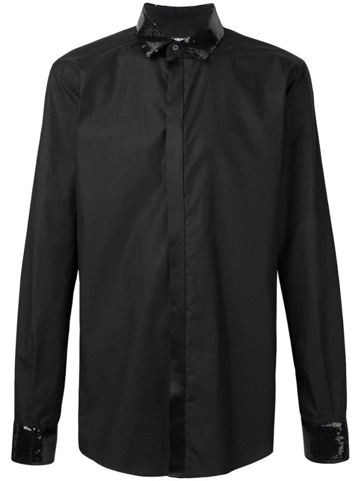 Dolce & Gabbana Sequin Collar Shirt - Black