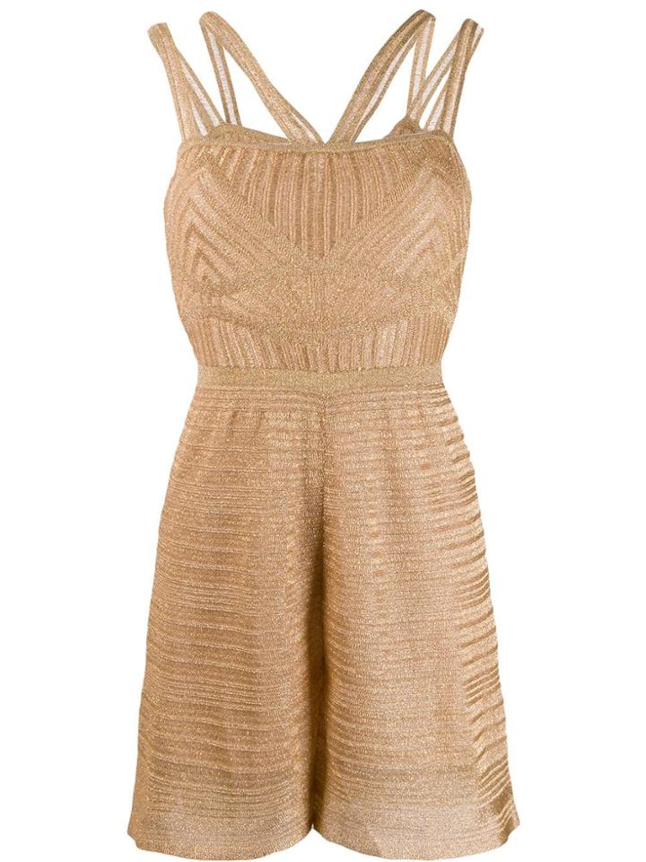M Missoni Lurex Knit Playsuit - Gold