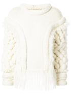 Prabal Gurung Long Sleeve Sweater - White