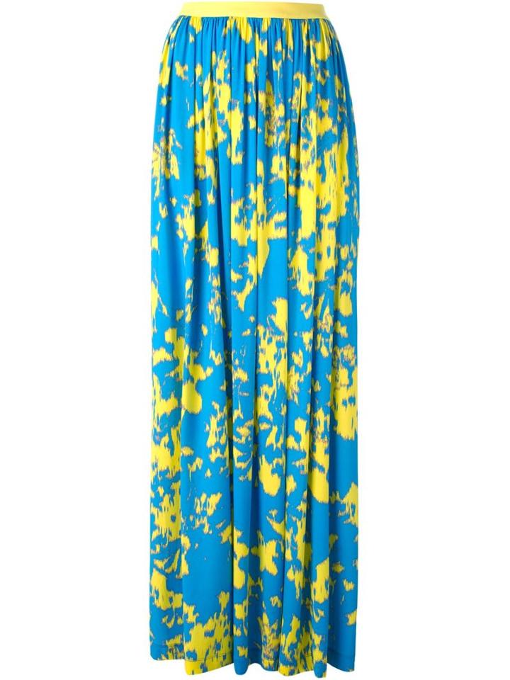 Emanuel Ungaro Abstract Print Pleated Skirt