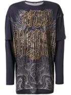 Balmain Balmain Army Print T-shirt - Blue