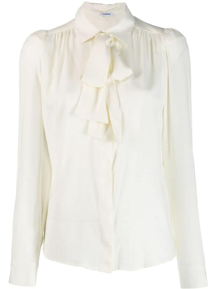P.a.r.o.s.h. Pussy-bow Shirt - White