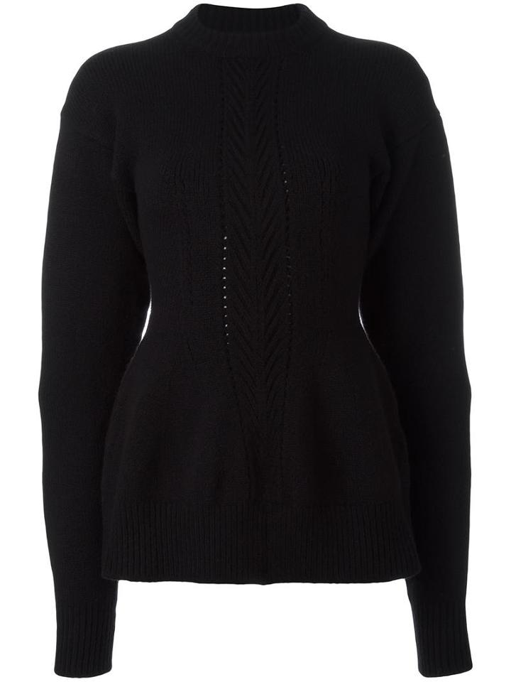 Joseph Open Back Jumper, Women's, Size: Medium, Black, Wool/polyamide/spandex/elastane