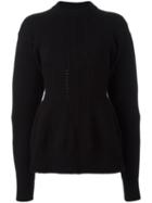 Joseph Open Back Jumper, Women's, Size: Medium, Black, Wool/polyamide/spandex/elastane