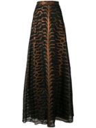 Temperley London Geo Printed Full Length Skirt - Black