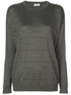 Brunello Cucinelli Oversized Sequin-emmbellished Top - Green