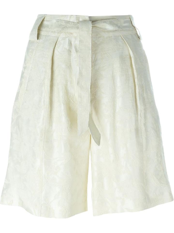 Etro Jacquard Tie Waist Pleated Shorts