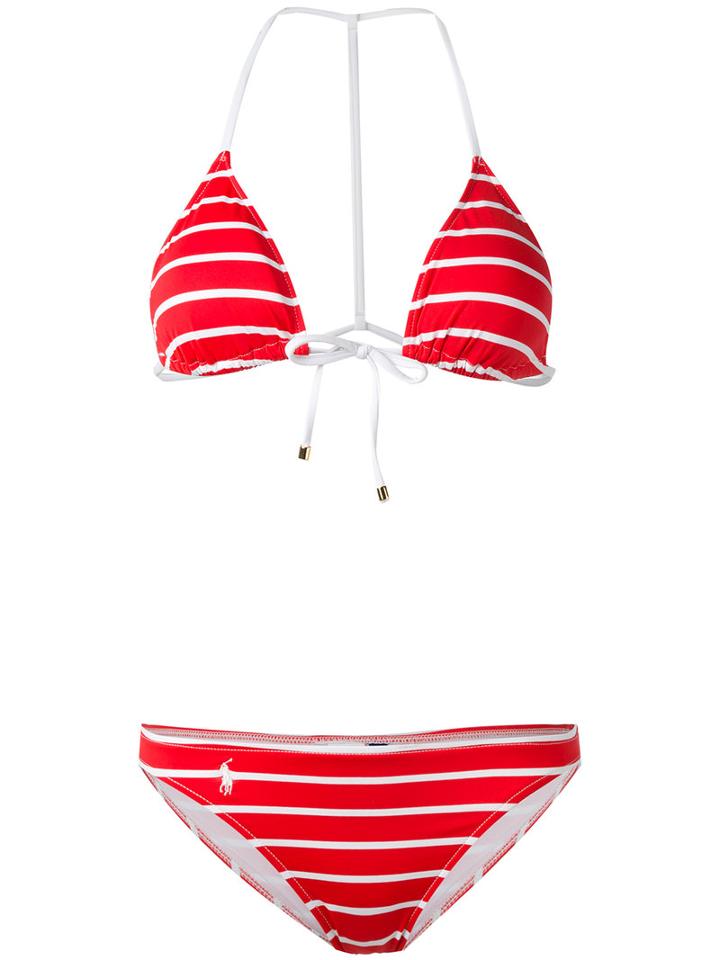Polo Ralph Lauren - Striped Bikini - Women - Nylon/polyester/spandex/elastane - Xs, Women's, Red, Nylon/polyester/spandex/elastane