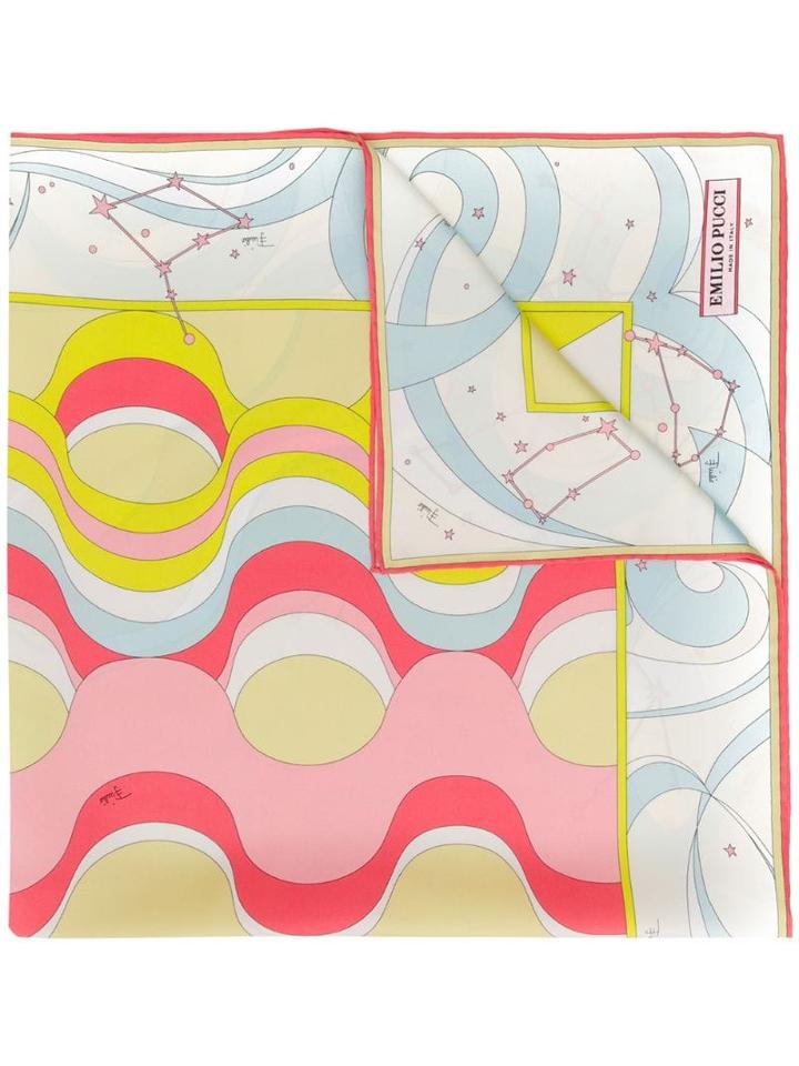 Emilio Pucci Copacabana Print Silk-twill Square Scarf - Neutrals