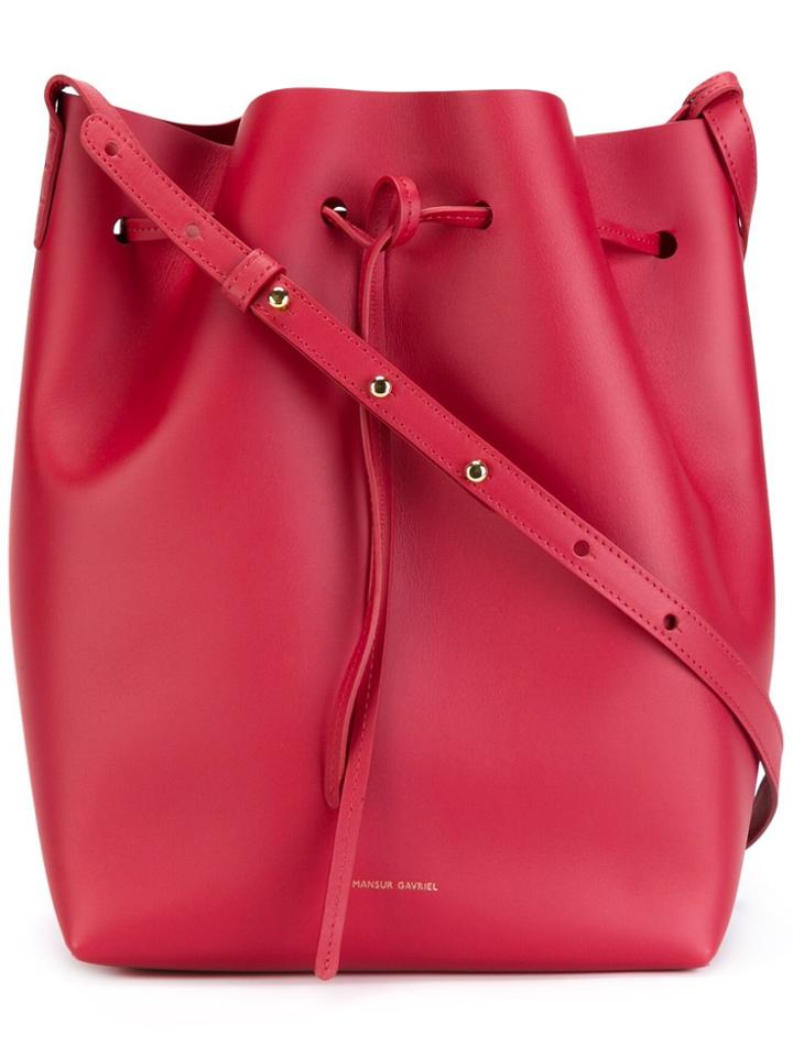 Mansur Gavriel Medium Bucket Bag - Red