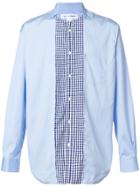 Comme Des Garçons Shirt Asymmetric Collar Panelled Shirt - Blue