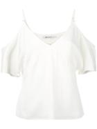 T By Alexander Wang - Cold Shoulder Top - Women - Polyester/spandex/elastane/viscose - 4, White, Polyester/spandex/elastane/viscose