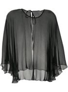 Maria Lucia Hohan Mousseline Cape - Black