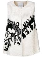 Valentino Sequin Embroidered Vest - White