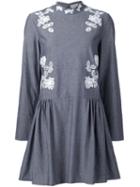 Suno Macrame Insert Chambray Dress