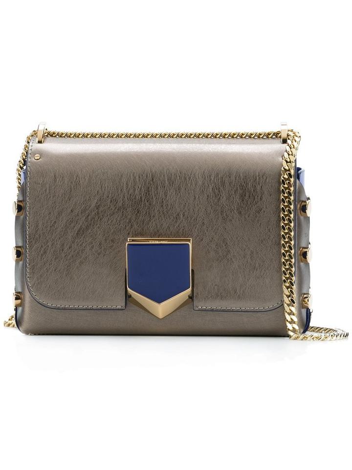 Jimmy Choo Lockett Crossbody Bag, Women's, Grey, Calf Leather