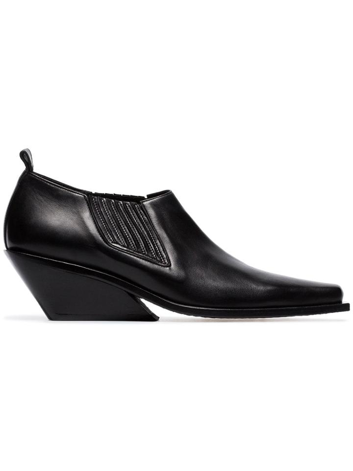 Ann Demeulemeester Black 10 Cut-off Leather Boots