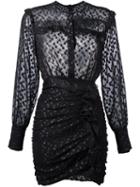 Isabel Marant 'adriana' Polka-dot Mini Dress, Women's, Size: 36, Black, Polyester/silk