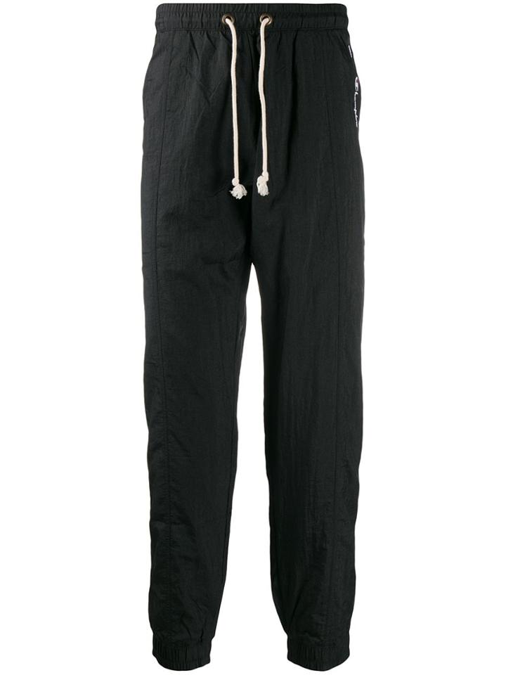 Champion Straight Leg Logo Joggers - Black