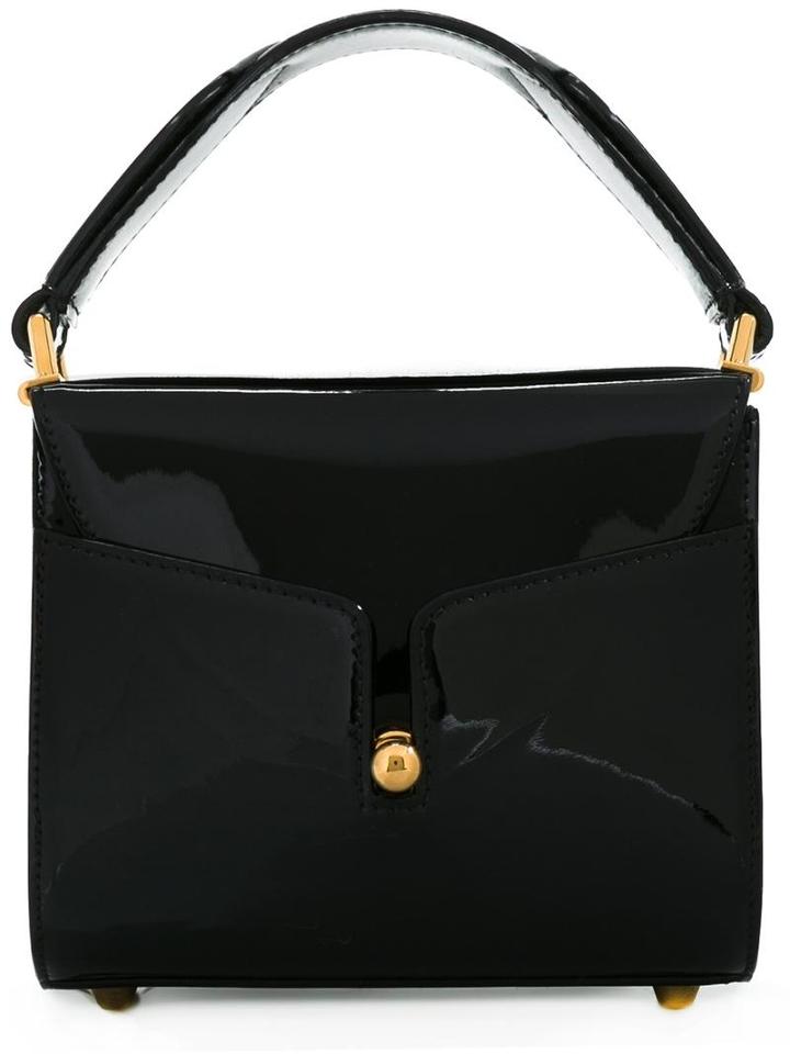 Marc Jacobs Small 'bauletto' Tote, Women's, Black, Patent Leather/brass