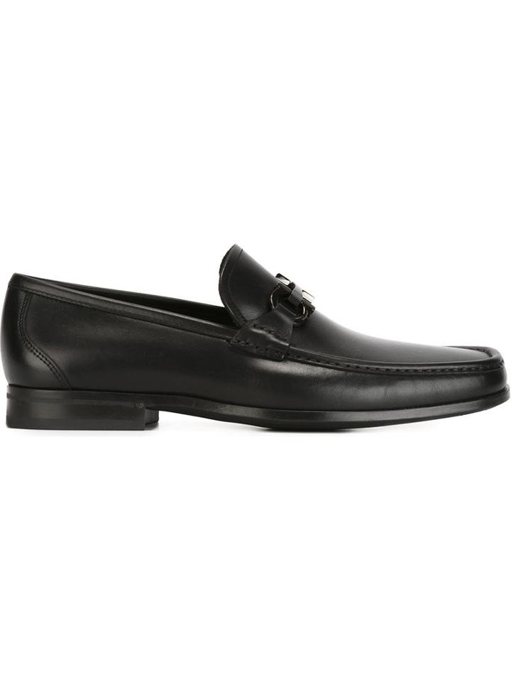 Salvatore Ferragamo Master 3 Loafers, Men's, Size: 11, Black, Calf Leather/leather