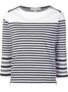 Stella Mccartney Striped T-shirt, Women's, Size: 42, White, Cotton