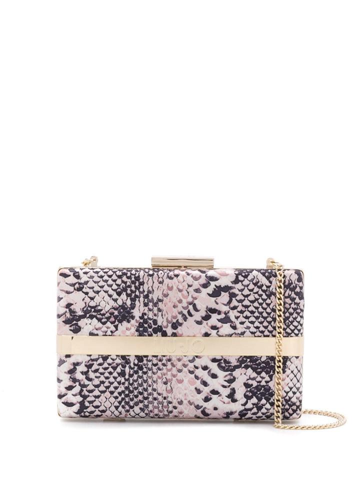 Liu Jo Snakeskin Effect Clutch - Neutrals