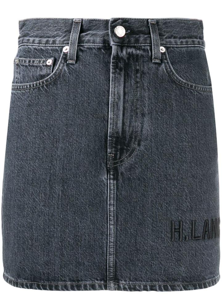 Helmut Lang Femme Hi Mini Denim Skirt - Grey