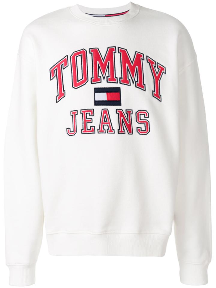 Tommy Jeans Applique Logo Sweatshirt - White