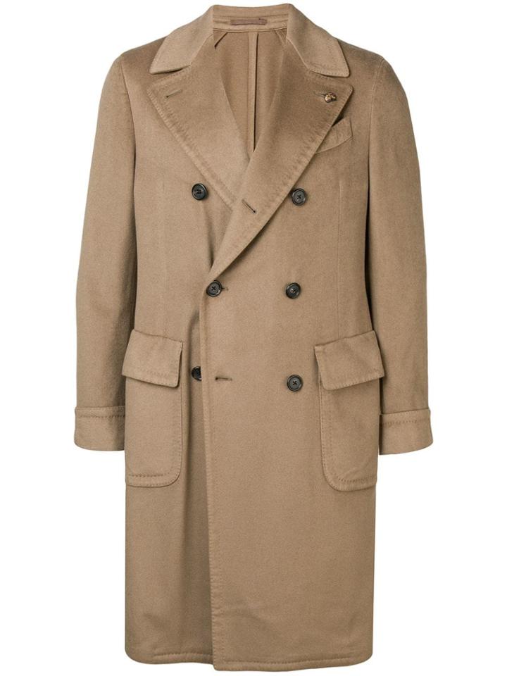 Dell'oglio Double Breasted Coat - Neutrals