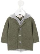 Cashmirino Double Layered Hooded Cardigan, Newborn Boy's, Size: 1 Mth, Green