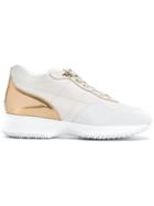 Hogan Metallic Heel Sneakers - White