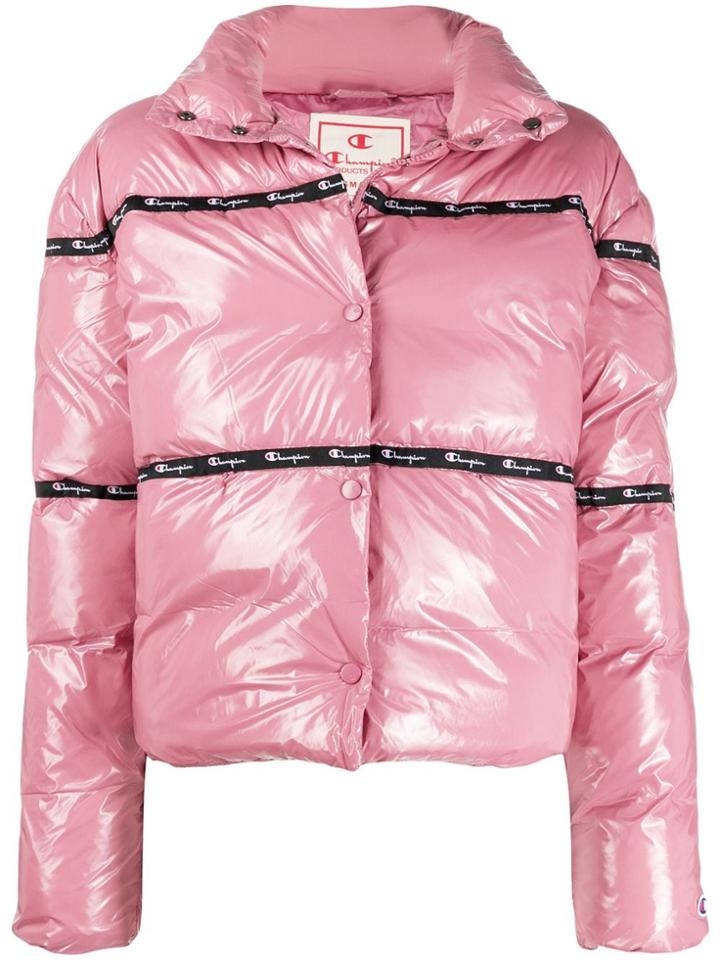 Champion Shiny Puffer Jacket - Pink