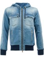 Balmain - Hooded Denim Jacket - Men - Cotton/spandex/elastane - M, Blue, Cotton/spandex/elastane
