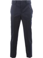 Neil Barrett Contrast-hem Tailored Trousers - Blue
