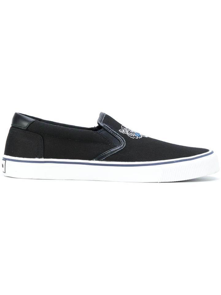 Kenzo Tiger Slip-on Sneakers - Black